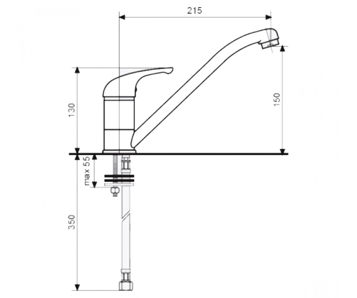 Смеситель для мойки  GIGLIO SC8007G:Чертеж 