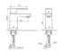 Кран для раковины  SQUARE ARAC.1501CR:Чертеж 