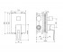 Смеситель для душа  SQUARE ARAC.1545CR:Чертеж 