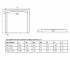 Квадратный поддон 80х80 см  FORMA BREX.FOR08WHC:Чертеж 