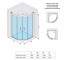 Душевая кабина 90х90 см  SHOWER KAAC.1801.900:Чертеж 