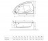 Левосторонняя ванна 160 см  AQUARIA COMFORT WAEX.AQL16WH:Чертеж 