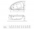 Правосторонняя ванна 150 см  AQUARIA COMFORT WAEX.AQP15WH:Чертеж 