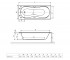 Ванна акриловая 1695 мм  CLESIS WAEX.CLE17WH:Чертеж 