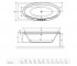Ванна овальная 190 см  LUMINA WAEX.LUM19WH:Чертеж 