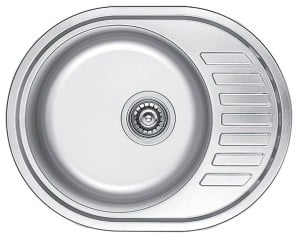 Овальна мийка з крилом FABIANO  57X45 060 SATIN