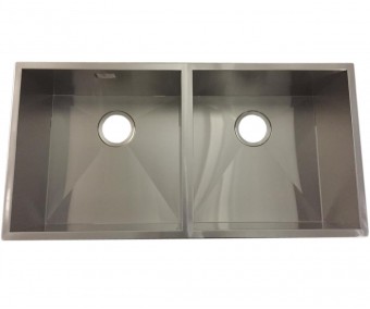Сталева мийка на дві чаші QUADRO 870X440 SATIN