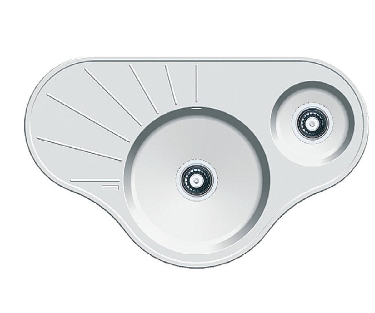 Кутова мийка FABIANO ARC ARC 94X58X15 ALPINE WHITE ARC 94X58X15 ALPINE WHITE