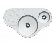 Кутова мийка FABIANO ARC ARC 94X58X15 ALPINE WHITE
