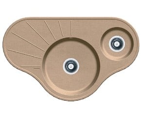 Кухонні кутова мийка , FABIANO ARC ARC 94X58X15 BEIGE