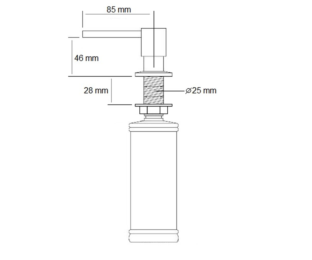 Дозатор для моющих  FAS-D 41 CREAM:Чертеж 
