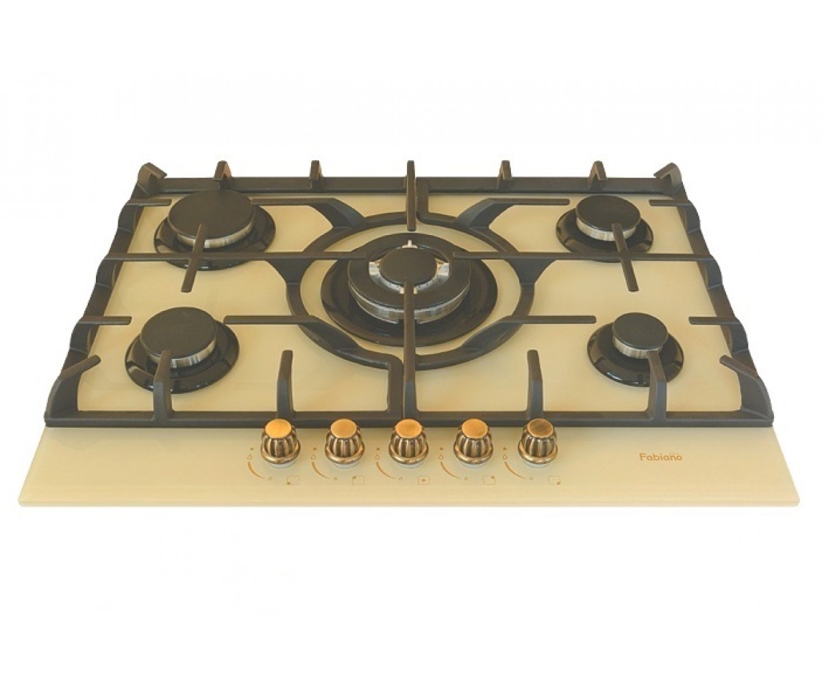 Газова поверхня на 5 конфорок FABIANO  FHG-R 10-55 VGH-T CREAM FHG-R 10-55 VGH-T CREAM