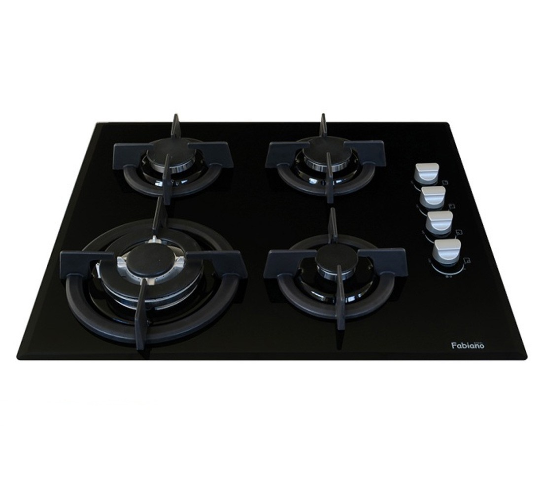 Встраиваемоая газова поверхня FABIANO  FHG 11-44 T BLACK GLASS FHG 11-44 T BLACK GLASS