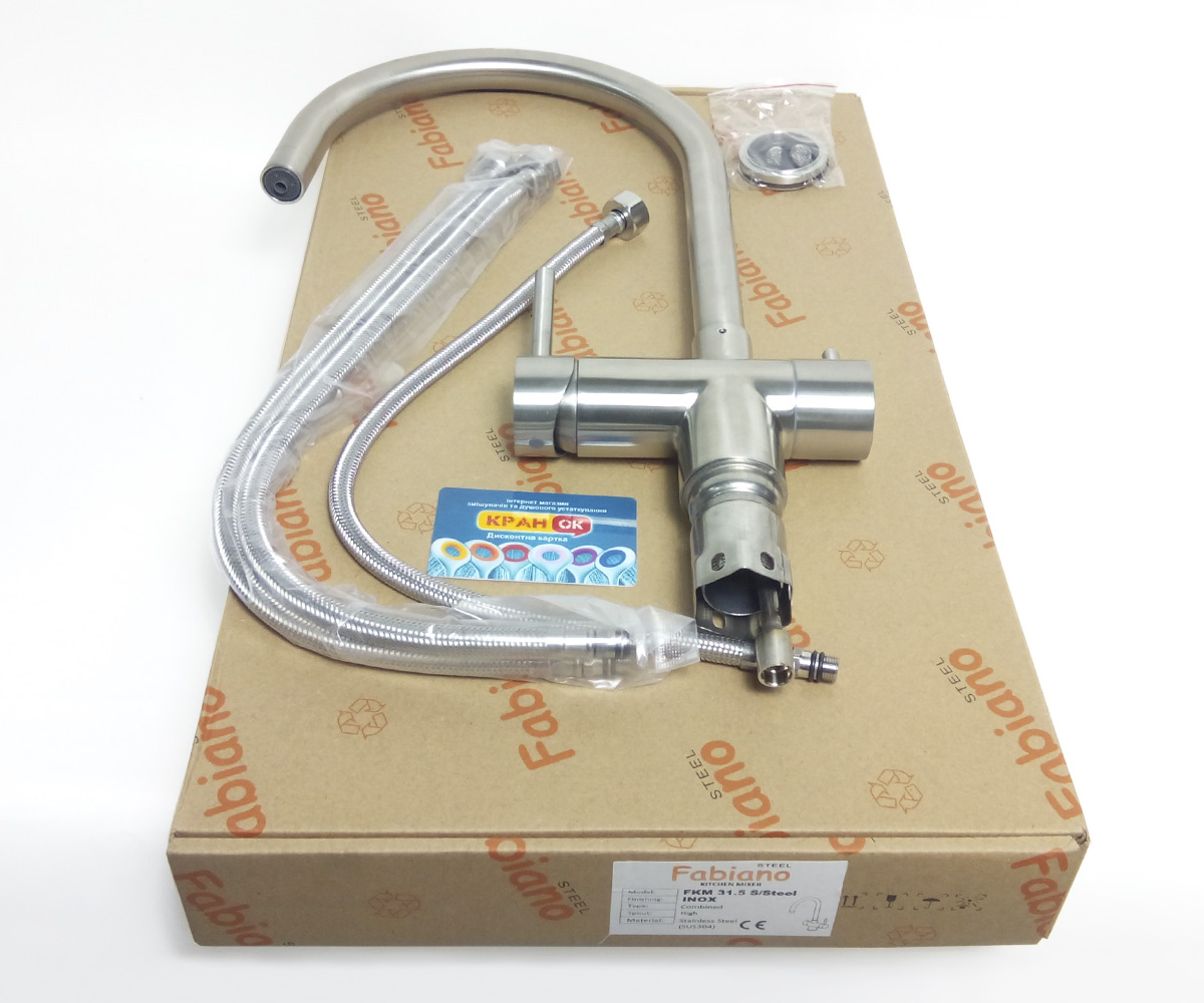 Кухонный смеситель  FKM-315 SS INOX:Фото 4