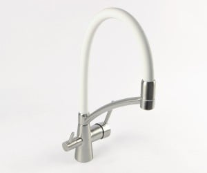 Змішувач для кухні FABIANO  FKM 31.10 INOX WHITE