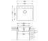 Мойка для кухни  QUADRO QUADRO 56X51 ANTRACIT:Чертеж 