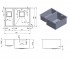 Полуторная мойка  QUADRO QUADRO 58X44 R R10:Чертеж 
