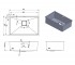 Мойка стальная 68 см  QUADRO QUADRO 68X44 R10:Чертеж 