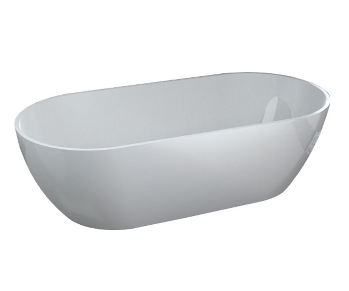 Отдельностоящая Ванна 170х80 см FANCY MARBLE GREENLAND 12170001 WHITE GLOSSY 12170001 WHITE GLOSSY
