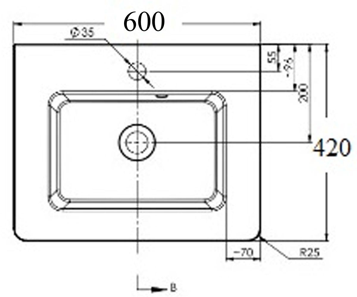 Раковина с переливом  ANNABBEL 4006101:Чертеж 