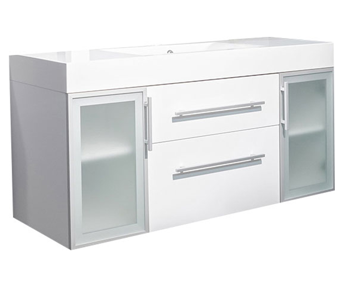 Тумба з раковиною FANCY MARBLE BARBADOS CUPBOARD 1200X520X500 NADIA 1200C WHITE CUPBOARD 1200X520X500 NADIA 1200C WHITE