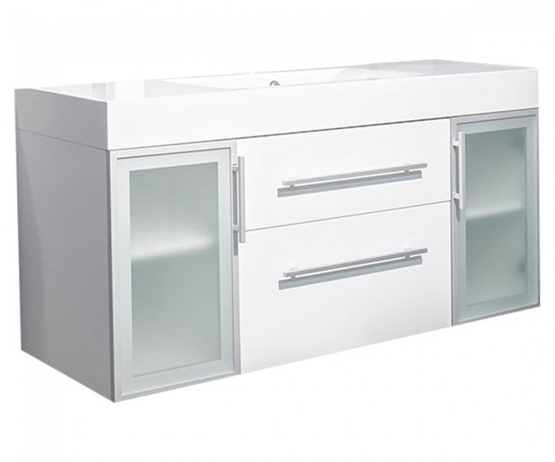 Тумба з раковиною FANCY MARBLE BARBADOS CUPBOARD 1200X520X500 NADIA 1200C WHITE CUPBOARD 1200X520X500 NADIA 1200C WHITE