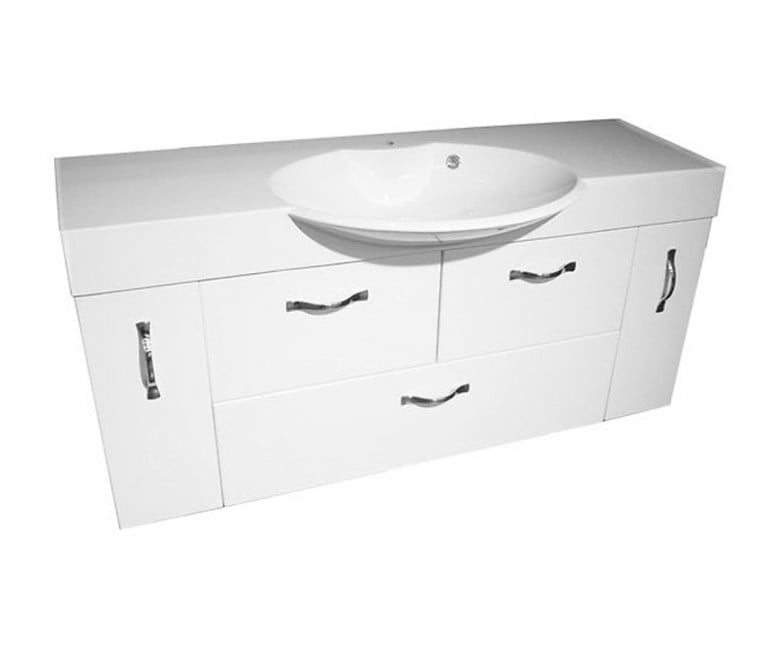 Підвісна тумба FANCY MARBLE  CUPBOARD 1300 CARME 1300 WHITE CUPBOARD 1300 CARME 1300 WHITE