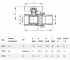 Кран шаровой 1/2  KSS1W:Чертеж 