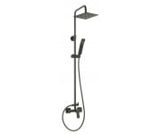 Система душ. зі змішувачем VITTO VERDELINE (лійка верх. Slim 20 см, лійка руч.1-F) gun metal, FERRO FERRO  NP81-BVI7UVL-GM