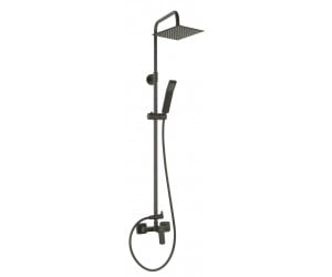 Система душ. зі змішувачем VITTO VERDELINE (лійка верх. Slim 20 см, лійка руч.1-F) gun metal, FERRO FERRO  NP81-BVI7UVL-GM