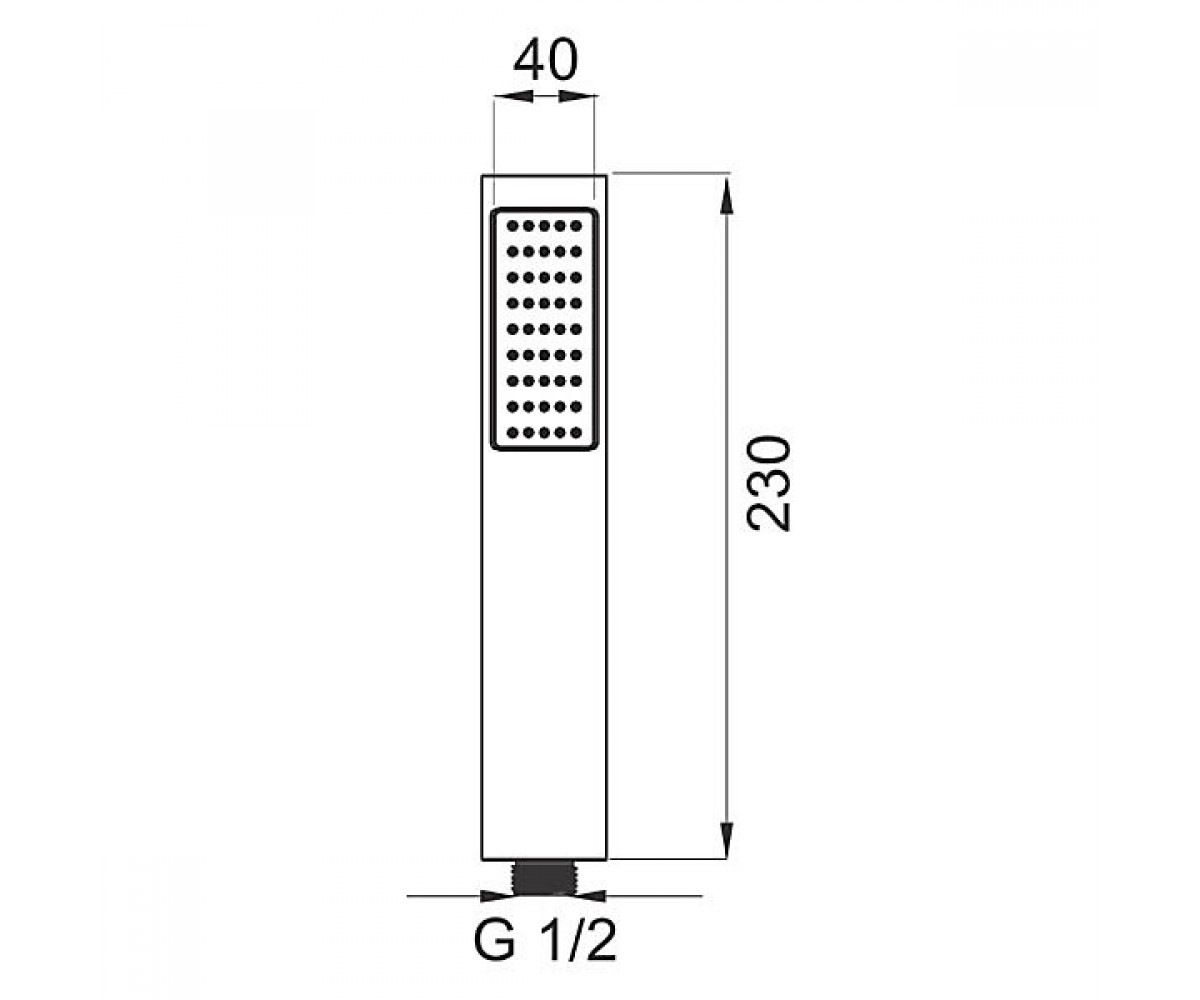 Душевая лейка  MODERNO S115:Чертеж 