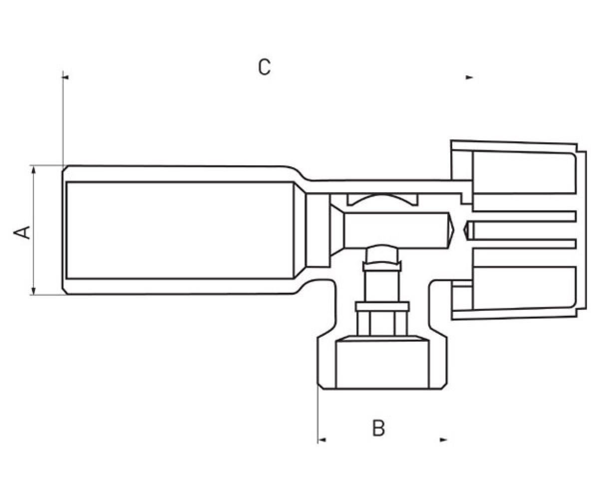 Угловой кран  Z1234K:Чертеж 