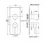 Внешняя часть смесителя  SPILLO UP F3039X6NS:Чертеж 