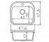 Кухонная мойка  48X49 SGA-806:Чертеж 