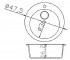 Круглая гранитная мойка  D470 SGA-420:Чертеж 