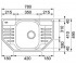 Одночашевая мойка  POLAR PXL 612-E 101.0330.658:Чертеж 