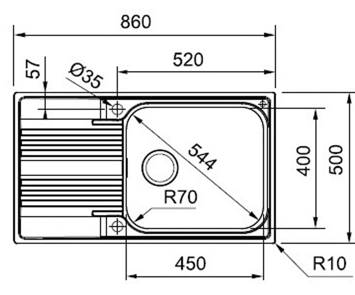 Оборачиваемая мойка  SRL 611-86 XL 101.0456.706:Чертеж 