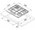 Газовая поверхность  SMART FHSM 604 3G DC XS C 106.0554.391:Чертеж 