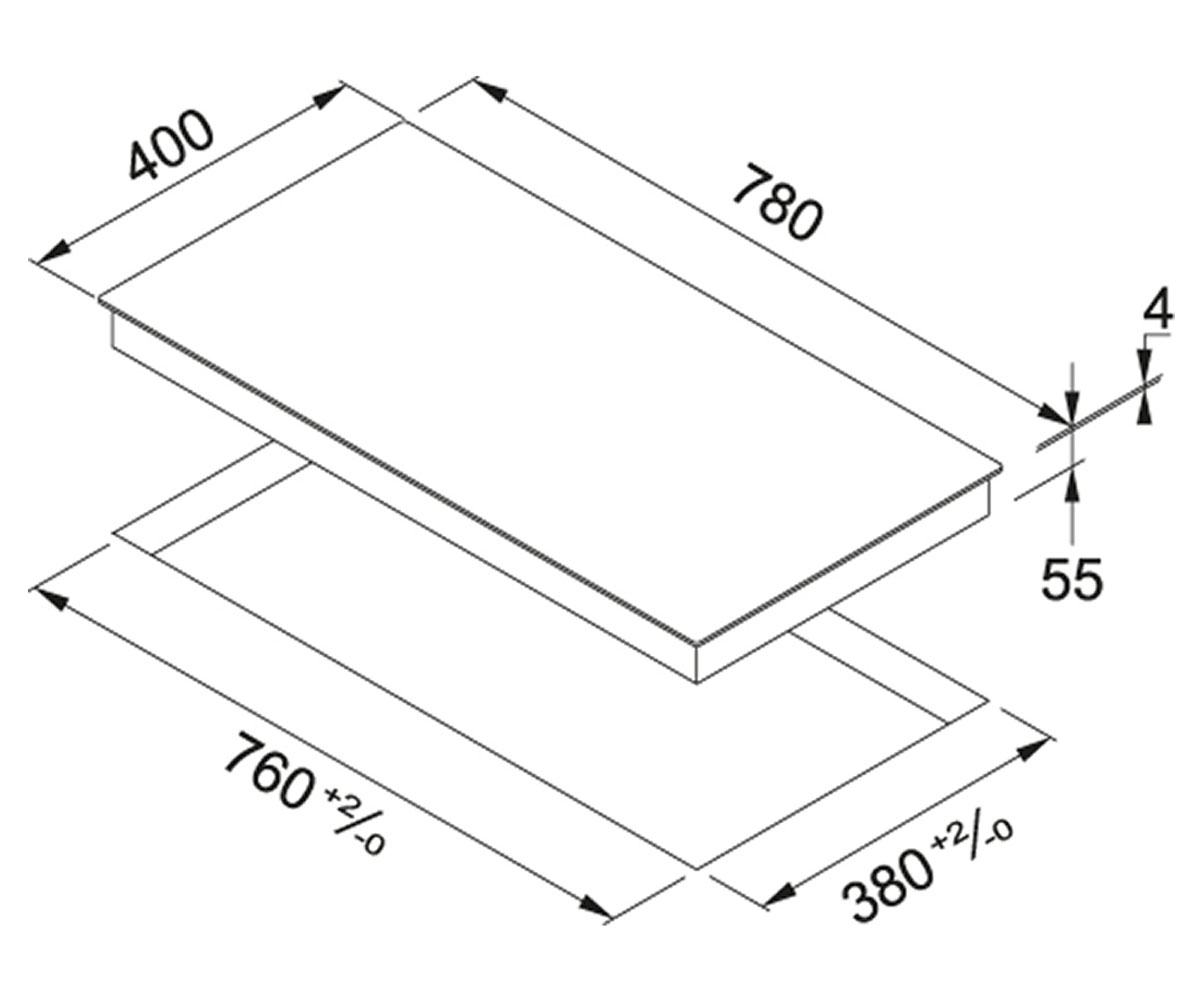 Индукционная поверхность  SMART FHSM 803 3I 108.0492.718:Чертеж 