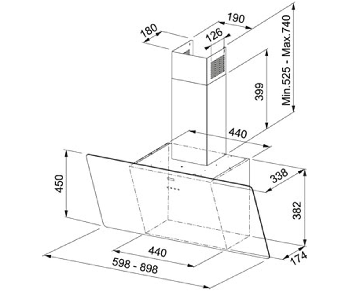 Вытяжка  VERTICAL EVO 110.0361.902:Чертеж 