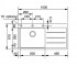 Мойка с правым крылом  MYTHOS FUSION MTF 611-100 114.0157.244:Чертеж 