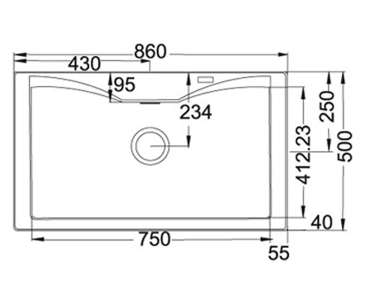 Кухонная мойка  ACQUARIO LINE AEG 610 114.0185.316:Чертеж 