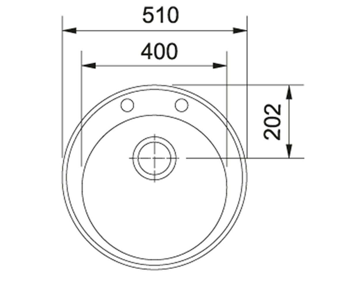 Мойка для кухни  RONDA ROG 610 114.0254.792:Чертеж 