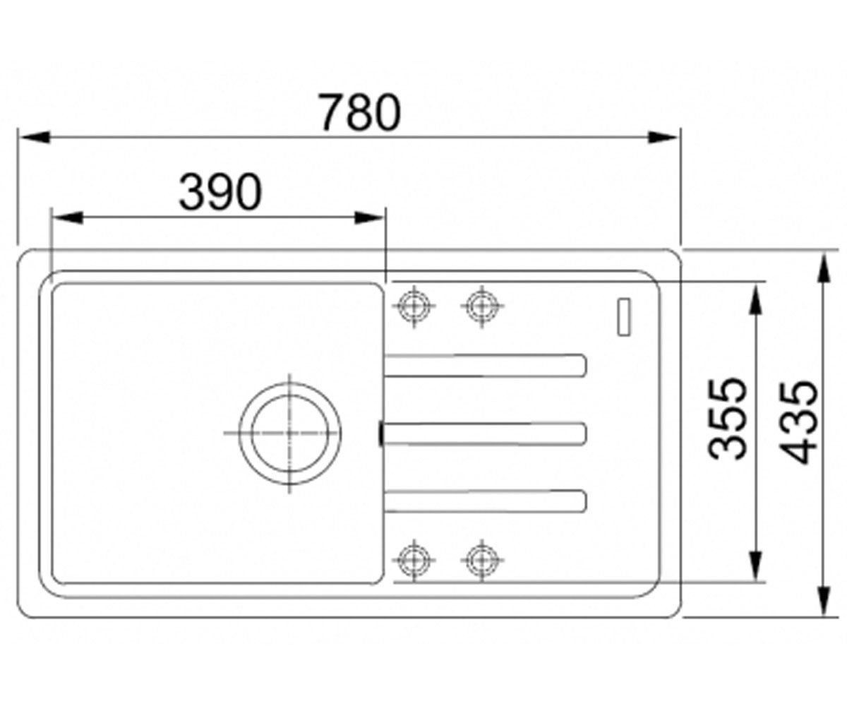 Мойка врезная  MALTA BSG 611-78 114.0375.035:Чертеж 