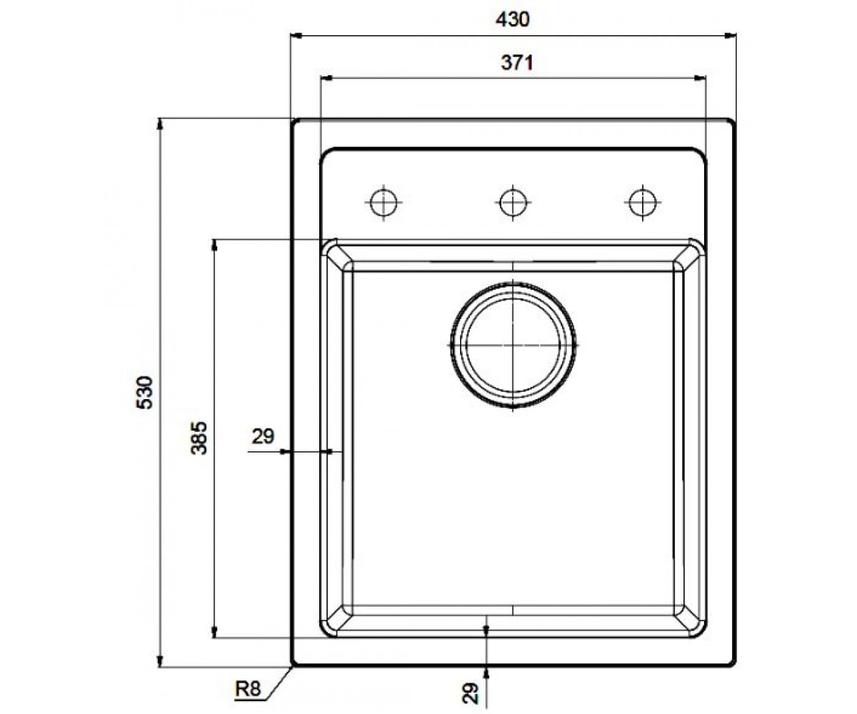 Мойка для кухни  SIRIUS SID 610-40 114.0497.990:Чертеж 