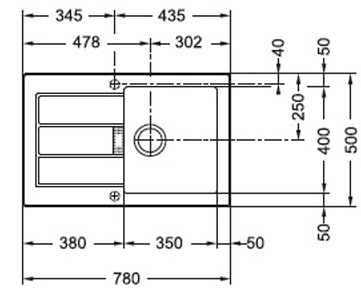Кухонная мойка  SIRIUS SID 611-78 114.0498.003:Чертеж 