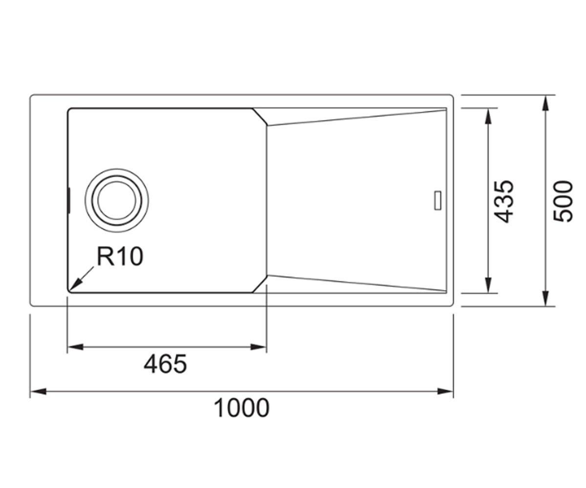 Кухонная мойка  FX FXG 611-100 114.0517.153:Чертеж 