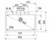 Мойка прямоугольная  FIJI FIG 610-80 114.0618.384:Чертеж 