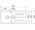 Кухонная мойка на полторы чаши  BASIS BFG 651 114.0720.001:Чертеж 