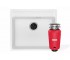 Комплект - мийка MRG 610-52 TL фраграніт, білий, 114.0668.820 і подрібнювач харч. відходів SLIM 50, 134.0715.098, вкл. Сифон FRANKE  114.0763.938 114.0763.938
